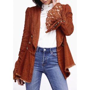 COPY - COPY - Free People Flared Lace Bell Sleeve Blazer Jacket